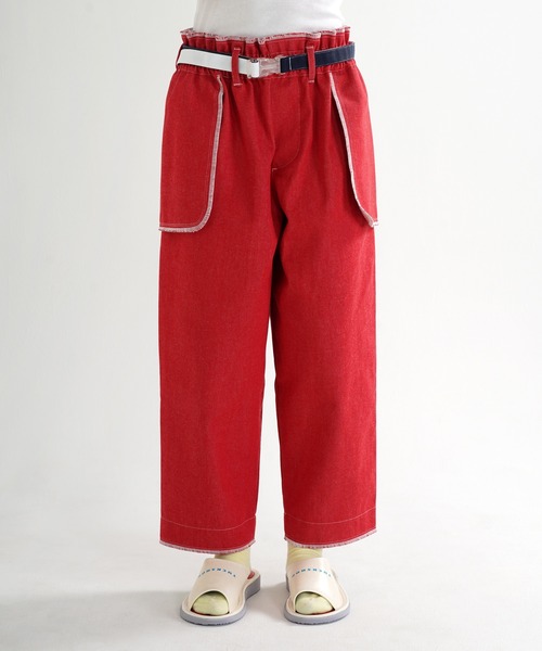 TUCKSHOP(タックショップ)の「OUT POCKET JEANS / アウト ポケット ジーンズ(デニムパンツ・メンズ・オフホワイト/レッド・1/2)」の14枚目の写真