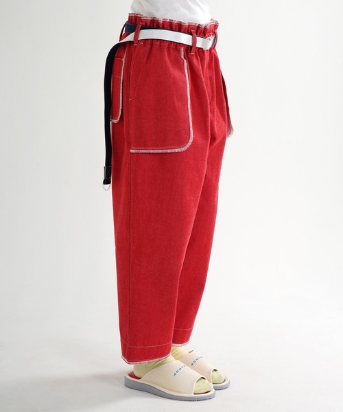 TUCKSHOP(タックショップ)の「OUT POCKET JEANS / アウト ポケット ジーンズ(デニムパンツ・メンズ・オフホワイト/レッド・1/2)」の15枚目の写真