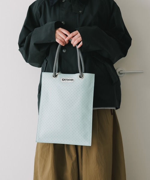 不二家peko✕OUTDOOR PRODUCT限定　定番ディバック ペコちゃん】OUTDOOR PRODUCTSとコラボ！ 総柄のバッグがめちゃ