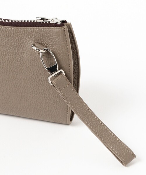 BEAMS F(ビームスエフ)の「CHAMBORD SELLIER / petit ANGERS レザー ミニクラッチバッグ(トートバッグ・メンズ・カーキ/ブラック・ONE SIZE)」の8枚目の写真
