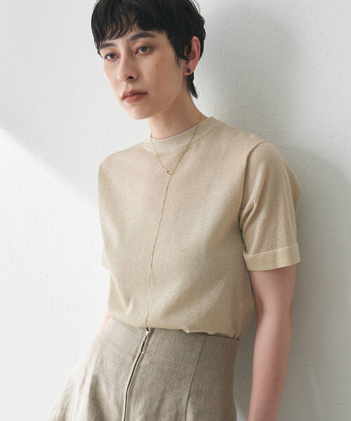 美品【Whim Gazette】ラメニットプルオーバー ラメニットプルオーバー | Whim Gazette(ウィム ガゼット