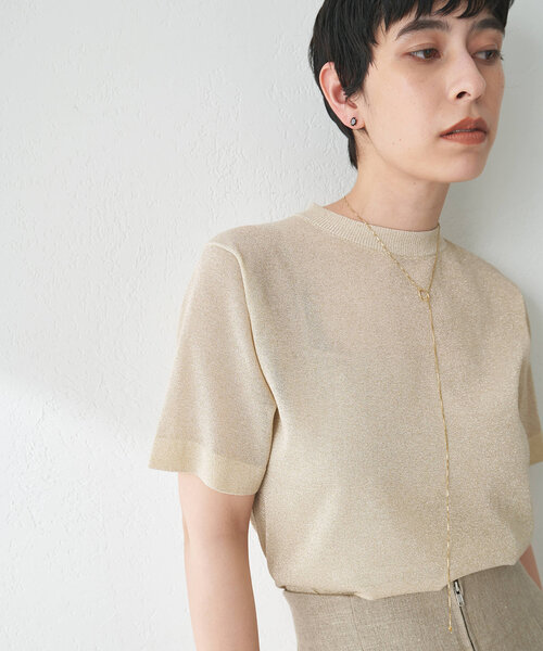 Whim Gazette（ウィムガゼット）の「ラメプルオーバー（ニット/セーター・レディース・ベージュ/シルバー・FREE）」の19枚目の写真