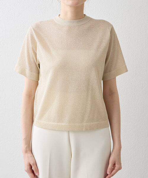 Whim Gazette（ウィムガゼット）の「ラメプルオーバー（ニット/セーター・レディース・ベージュ/シルバー・FREE）」の6枚目の写真