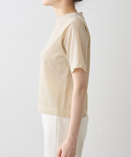 Whim Gazette（ウィムガゼット）の「ラメプルオーバー（ニット/セーター・レディース・ベージュ/シルバー・FREE）」の7枚目の写真