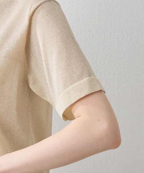 Whim Gazette（ウィムガゼット）の「ラメプルオーバー（ニット/セーター・レディース・ベージュ/シルバー・FREE）」の10枚目の写真