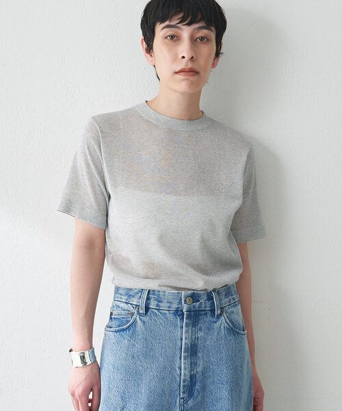 Whim Gazette（ウィムガゼット）の「ラメプルオーバー（ニット/セーター・レディース・ベージュ/シルバー・FREE）」の22枚目の写真