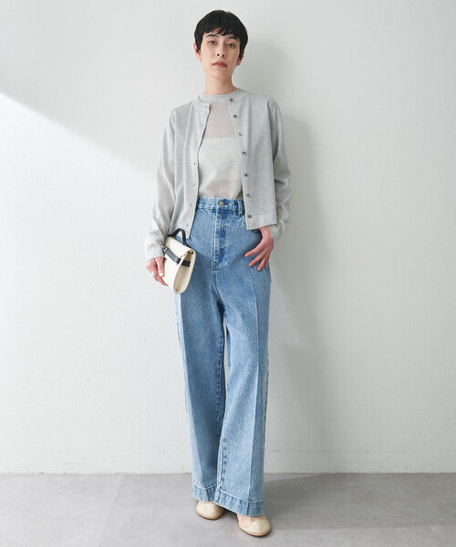 Whim Gazette（ウィムガゼット）の「ラメプルオーバー（ニット/セーター・レディース・ベージュ/シルバー・FREE）」の21枚目の写真