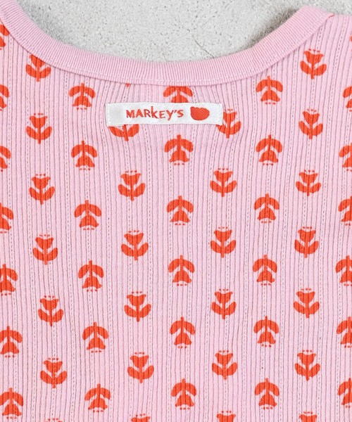 MARKEY'S(マーキーズ)の「総柄ラッフルヘムカットソー(Tシャツ/カットソー・キッズ・グリーン/ピンク/ブラック・80/90/100/110/120/130)」の14枚目の写真