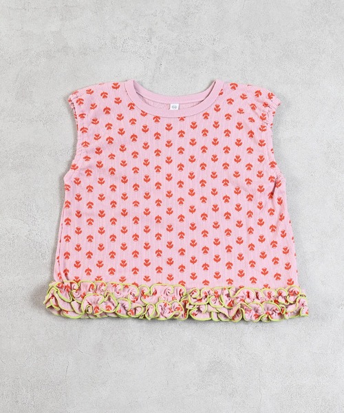 MARKEY'S(マーキーズ)の「総柄ラッフルヘムカットソー(Tシャツ/カットソー・キッズ・グリーン/ピンク/ブラック・80/90/100/110/120/130)」の17枚目の写真