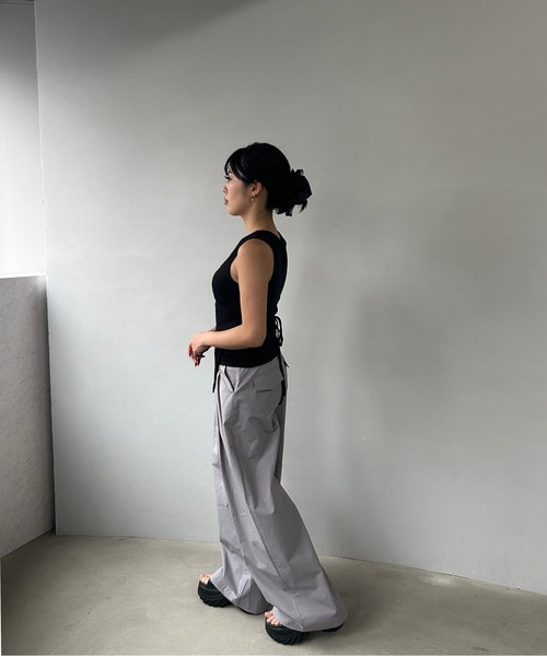 Fano Studios(ファノ ストゥディオズ)の「フロントプリーツ コットンワイドパンツ FX25K042【Fano Studios】(スラックス・レディース・パープル系・L/M/S)」の16枚目の写真