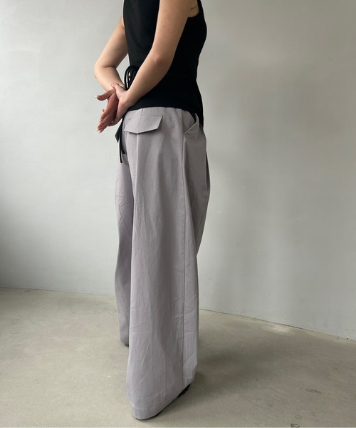 Fano Studios(ファノ ストゥディオズ)の「フロントプリーツ コットンワイドパンツ FX25K042【Fano Studios】(スラックス・レディース・パープル系・L/M/S)」の21枚目の写真