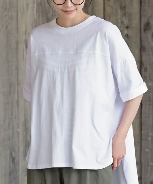rps(アールピーエス)の「BACKヘンリーT(Tシャツ/カットソー・レディース・ブラック/ブルー/オフホワイト・フリー)」の1枚目の写真