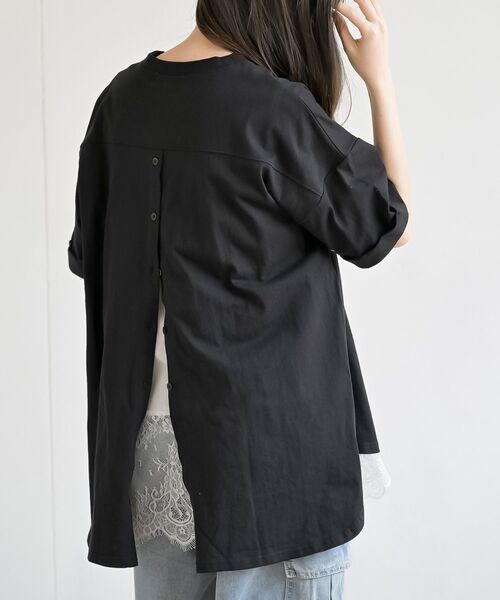 rps(アールピーエス)の「BACKヘンリーT(Tシャツ/カットソー・レディース・ブラック/ブルー/オフホワイト・フリー)」の18枚目の写真