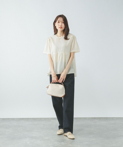 セール】ジャガードペプラムプルオーバー/311078（Tシャツ/カットソー