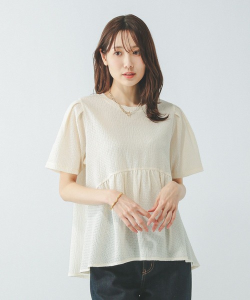 セール】ジャガードペプラムプルオーバー/311078（Tシャツ/カットソー