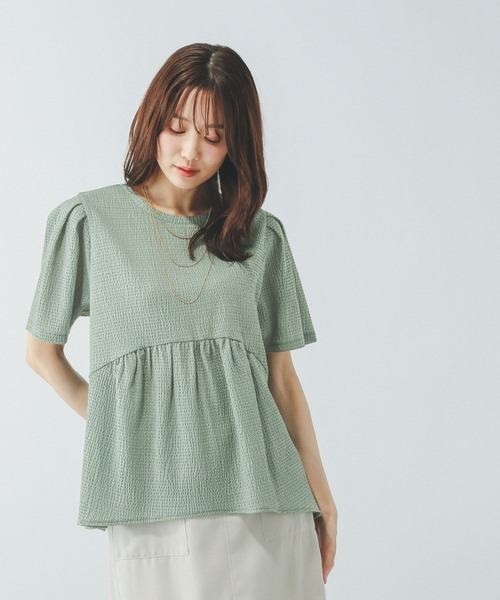 GLOBAL WORK(グローバルワーク)の「ジャガードペプラムプルオーバー/311078(Tシャツ/カットソー・レディース・アイボリー/ブラック/グリーン系その他3・MEDIUM/LARGE)」の14枚目の写真