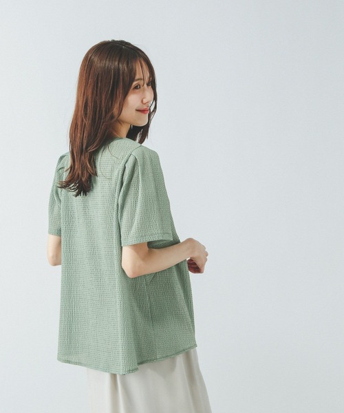 GLOBAL WORK(グローバルワーク)の「ジャガードペプラムプルオーバー/311078(Tシャツ/カットソー・レディース・アイボリー/ブラック/グリーン系その他3・MEDIUM/LARGE)」の15枚目の写真