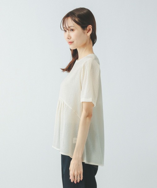 GLOBAL WORK(グローバルワーク)の「ジャガードペプラムプルオーバー/311078(Tシャツ/カットソー・レディース・アイボリー/ブラック/グリーン系その他3・MEDIUM/LARGE)」の17枚目の写真