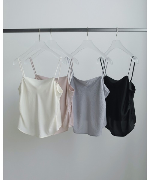 キャミソール UN3D. - satin gather camisole ànuke online store（アンヌーク） / Satin Gather