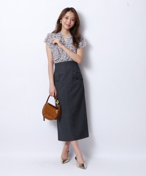 JUSGLITTY（ジャスグリッティー）の「フローレットフリルブラウス（シャツ/ブラウス・レディース・ライトイエロー/オレンジ系その他2・1/2）」の15枚目の写真