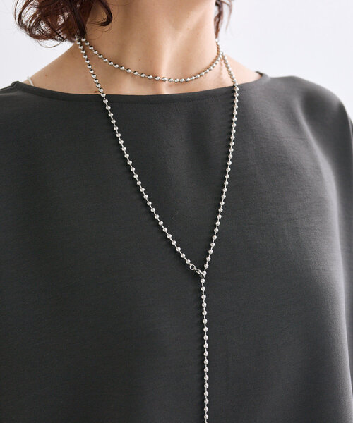 RIVE DROITE(リヴドロワ)の「【R.good(アールドットグッド)】120cmボールチェーンアジャストネックレス(ネックレス・レディース・シルバー/ゴールド・FREE)」の2枚目の写真