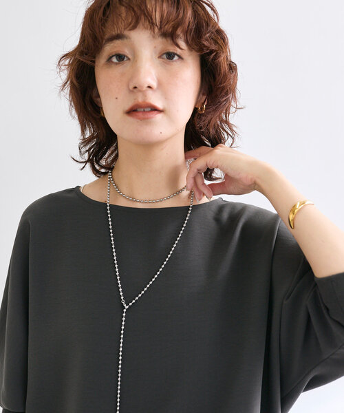 RIVE DROITE(リヴドロワ)の「【R.good(アールドットグッド)】120cmボールチェーンアジャストネックレス(ネックレス・レディース・シルバー/ゴールド・FREE)」の3枚目の写真