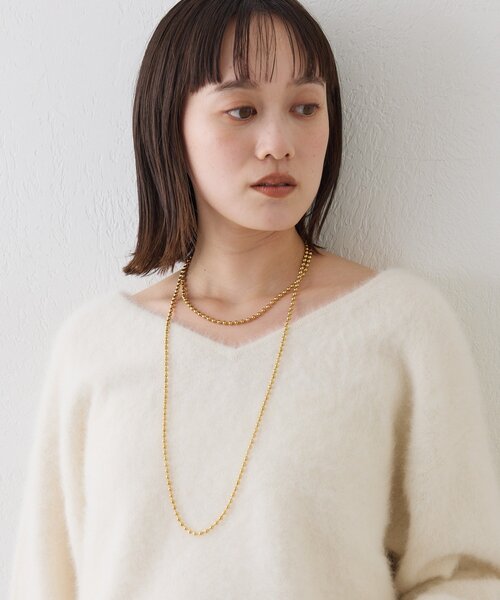 RIVE DROITE(リヴドロワ)の「【R.good(アールドットグッド)】120cmボールチェーンアジャストネックレ(ネックレス・レディース・シルバー/ゴールド・FREE)」の15枚目の写真