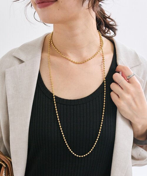 RIVE DROITE(リヴドロワ)の「【R.good(アールドットグッド)】120cmボールチェーンアジャストネックレス(ネックレス・レディース・シルバー/ゴールド・FREE)」の16枚目の写真