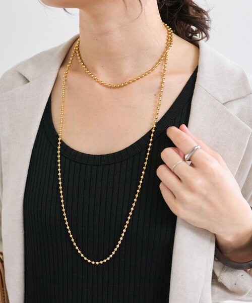 RIVE DROITE(リヴドロワ)の「【R.good(アールドットグッド)】120cmボールチェーンアジャストネックレス(ネックレス・レディース・シルバー/ゴールド・FREE)」の17枚目の写真