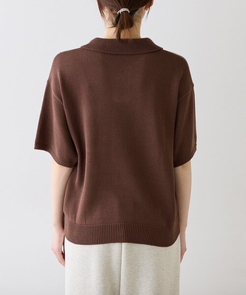 CIAOPANIC TYPY（チャオパニックティピー）の「【UNISEX】サマーニットポロシャツ（ポロシャツ・レディース・グリーン/アイボリー/ブラウン/ブラック・MEDIUM/LARGE）」の10枚目の写真