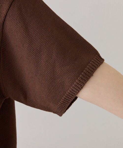 CIAOPANIC TYPY（チャオパニックティピー）の「【UNISEX】サマーニットポロシャツ（ポロシャツ・レディース・グリーン/アイボリー/ブラウン/ブラック・MEDIUM/LARGE）」の8枚目の写真