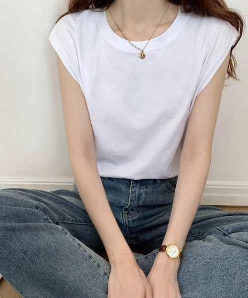 Dolce Fiora(ドルチェフィオラ)の「ワイドスリーブトップス(Tシャツ/カットソー・レディース・ブラック/ホワイト・M)」の2枚目の写真