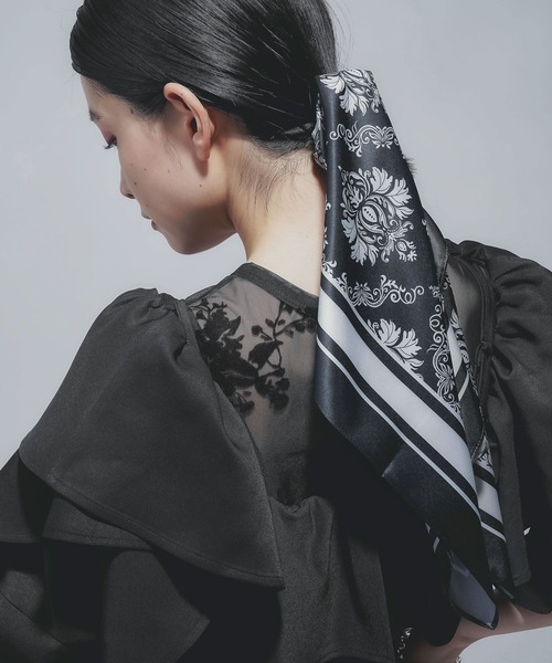 HARE（ハレ）の「アソートパターンスカーフ(HARE)（バンダナ/スカーフ・レディース・グレー系その他/ブラック系その他・FREE）」の6枚目の写真