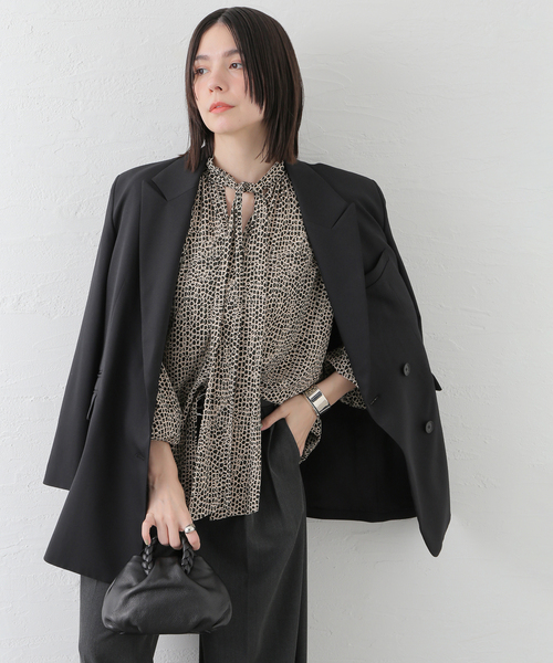 journal standard L'essage(ジャーナルスタンダードレサージュ)の「《追加》IDEVEAUX*IPEKERボウタイブラウス(シャツ/ブラウス・レディース・ブラック/ブラックミックス/ブラック系その他・FREE)」の10枚目の写真