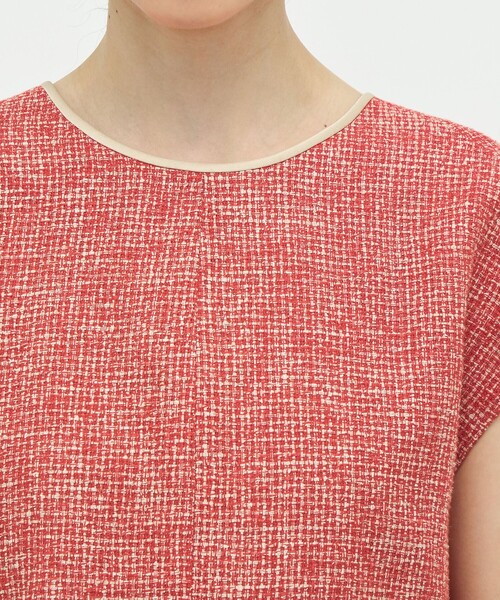 TOMORROWLAND .B リネンシルクツイード キャップスリーブトップ リネンシルクツイード キャップスリーブトップ | TOMORROWLAND .B