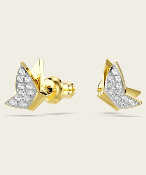 新品 SWAROVSKI Idyllia 羽根 ピアス スワロフスキー Idyllia Lilia ドロップピアス, チョウ, ロング, ホワイト, ロジウム