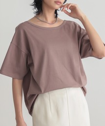 汗シミ防止バックオープンTシャツ【サスティナブル】