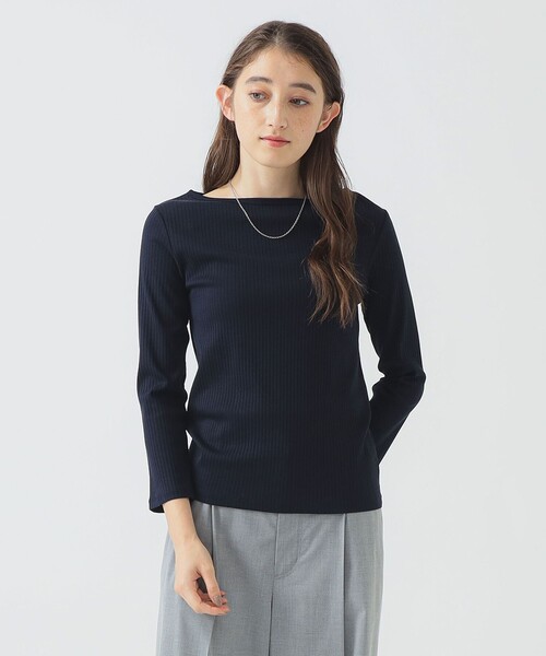 B:MING by BEAMS(ビーミングバイビームス)の「ハリヌキ テレコ プルオーバー(Tシャツ/カットソー・レディース・ネイビー/ホワイト系その他5/グレー・ONE SIZE)」の3枚目の写真