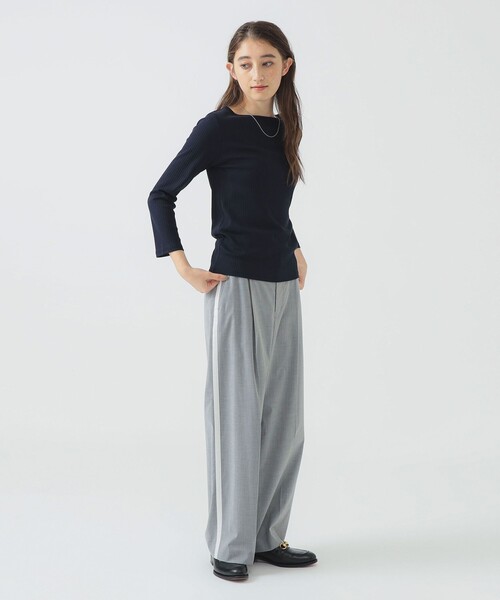 B:MING by BEAMS(ビーミングバイビームス)の「ハリヌキ テレコ プルオーバー(Tシャツ/カットソー・レディース・ネイビー/ホワイト系その他5/グレー・ONE SIZE)」の20枚目の写真