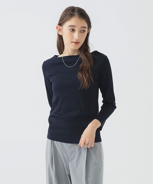 B:MING by BEAMS(ビーミングバイビームス)の「ハリヌキ テレコ プルオーバー(Tシャツ/カットソー・レディース・ネイビー/ホワイト系その他5/グレー・ONE SIZE)」の22枚目の写真