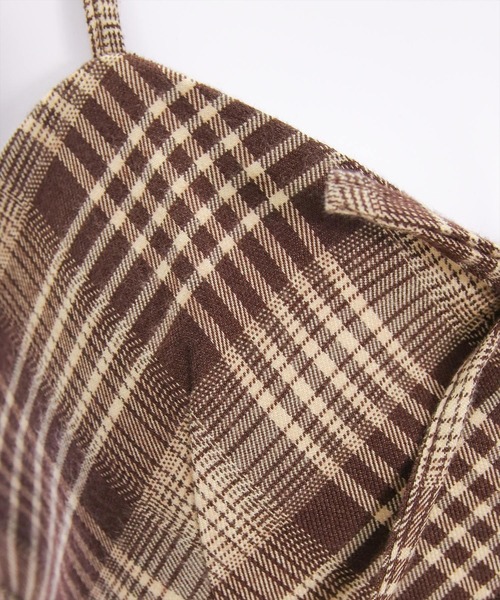 clear（クリア）の「リボン付きチェックミニワンピ‐ス[着回し力抜群 ガーリー レトロ]（ワンピース・レディース・グリーン系その他/ブラック系その他/ブラウン系その他・F）」の10枚目の写真