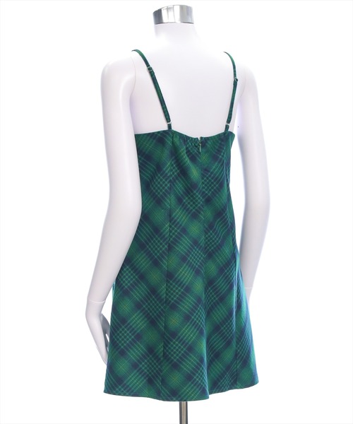 clear（クリア）の「リボン付きチェックミニワンピ‐ス[着回し力抜群 ガーリー レトロ]（ワンピース・レディース・グリーン系その他/ブラック系その他/ブラウン系その他・F）」の14枚目の写真