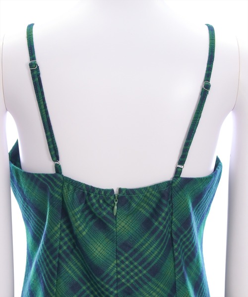 clear（クリア）の「リボン付きチェックミニワンピ‐ス[着回し力抜群 ガーリー レトロ]（ワンピース・レディース・グリーン系その他/ブラック系その他/ブラウン系その他・F）」の16枚目の写真