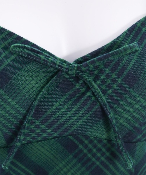 clear（クリア）の「リボン付きチェックミニワンピ‐ス[着回し力抜群 ガーリー レトロ]（ワンピース・レディース・グリーン系その他/ブラック系その他/ブラウン系その他・F）」の19枚目の写真