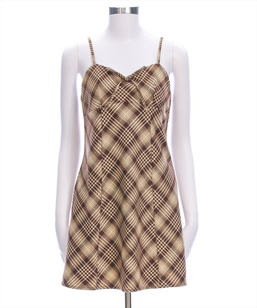 clear（クリア）の「リボン付きチェックミニワンピ‐ス[着回し力抜群 ガーリー レトロ]（ワンピース・レディース・グリーン系その他/ブラック系その他/ブラウン系その他・F）」の21枚目の写真