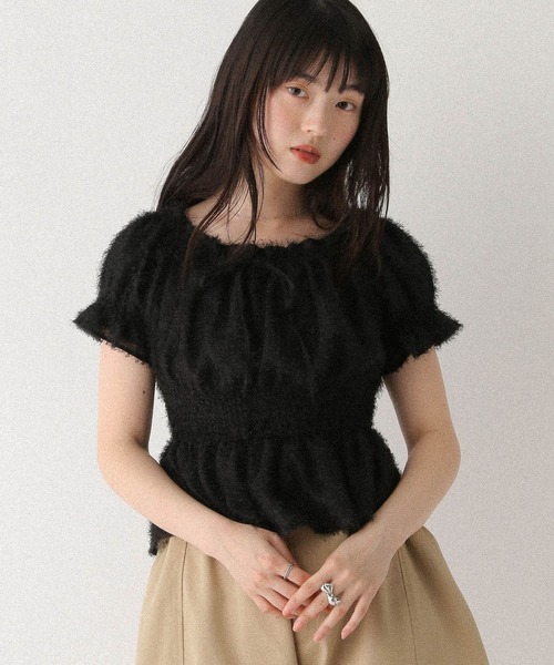 ブラウス シャツ ジャガードリボンブラウス　575725 レディース ジャガードリボンブラウス 575725（シャツ/ブラウス）｜Heather