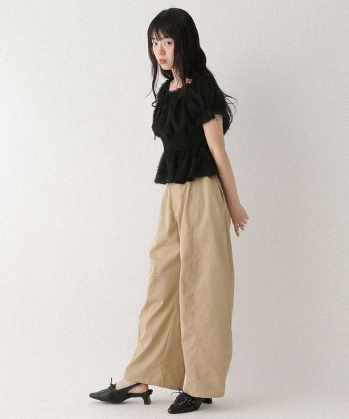 Heather(ヘザー)の「ジャガードリボンブラウス 575725(シャツ/ブラウス・レディース・アイボリー/ブラック/ピンク・FREE)」の10枚目の写真