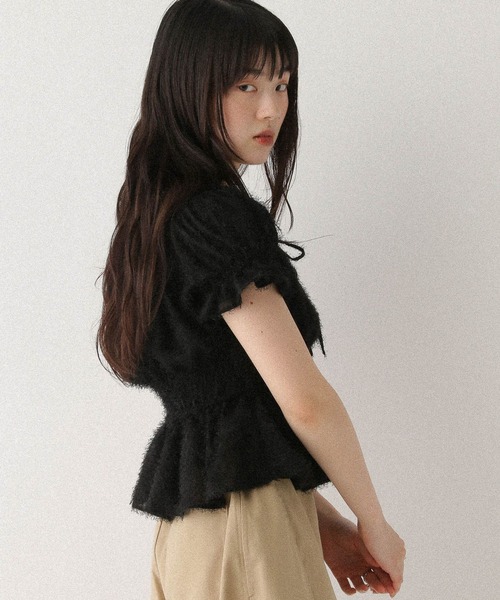 Heather(ヘザー)の「ジャガードリボンブラウス 575725(シャツ/ブラウス・レディース・アイボリー/ブラック/ピンク・FREE)」の11枚目の写真