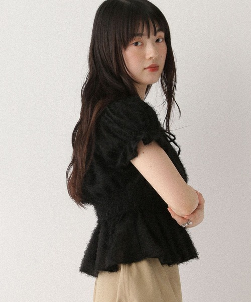 Heather(ヘザー)の「ジャガードリボンブラウス 575725(シャツ/ブラウス・レディース・アイボリー/ブラック/ピンク・FREE)」の13枚目の写真