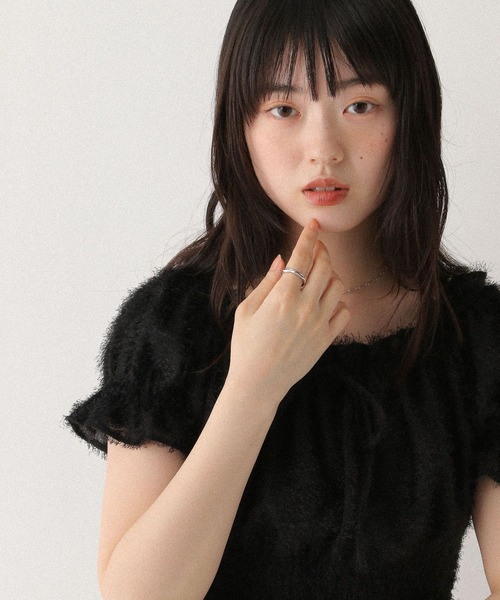 Heather(ヘザー)の「ジャガードリボンブラウス 575725(シャツ/ブラウス・レディース・アイボリー/ブラック/ピンク・FREE)」の14枚目の写真
